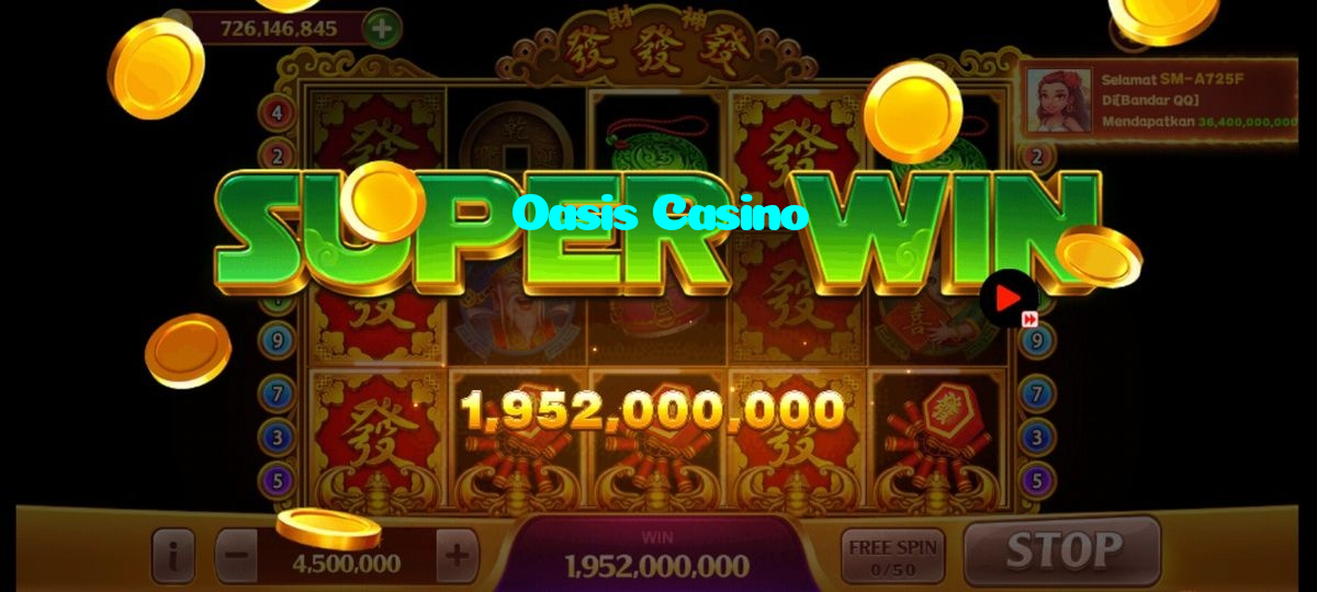 Oasis Casino casino presented on mobile device in Pakistan with slots and live games